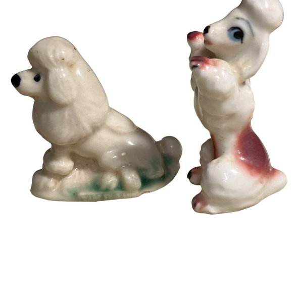 Small Poodle Dog Figurines Set of two Vintage Dogs - Picture 2 of 12